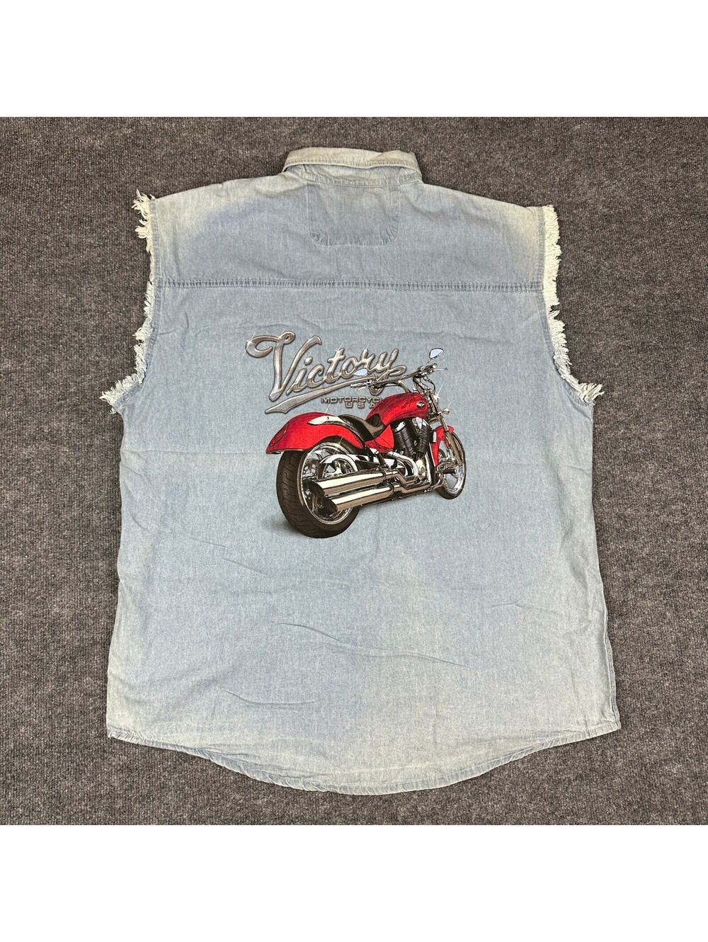 Biker's Edge Denim Vest Mens 2XL Victory Motorcycle